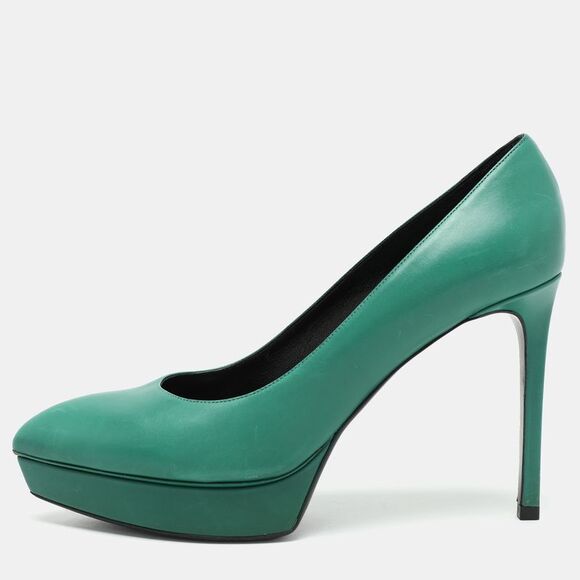 Saint Laurent Green Leather Anja Pumps Size 38.5,New Products : American Fashion Style Bags On Sale